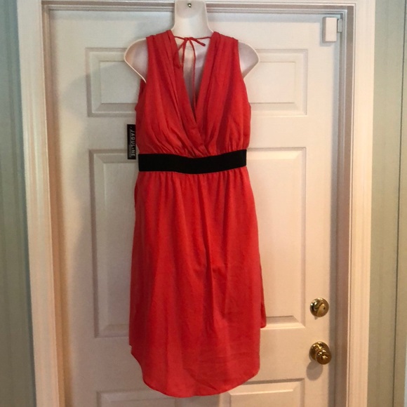 NWT Jacquline Design Studio coral sleeveless dress - Picture 2 of 6